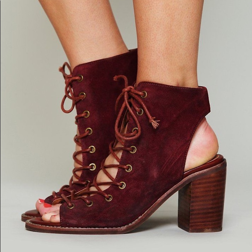 Free People Minimal Lace Up Boots